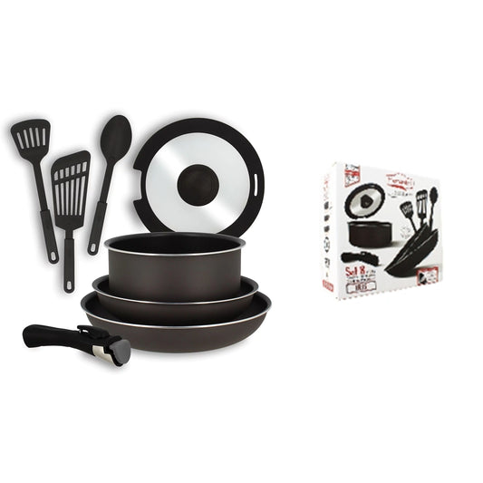 SERVICE 8 PIECES IRIS EN ALUMINIUM INDUCTION