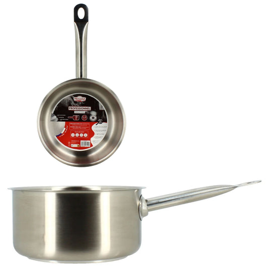 CASSEROLE PROFESSIONNEL ACIER INOXYDABLE 18CM