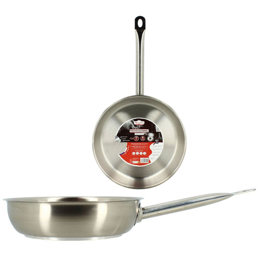 POELE PROFESSIONNEL ACIER INOXYDABLE 28CM