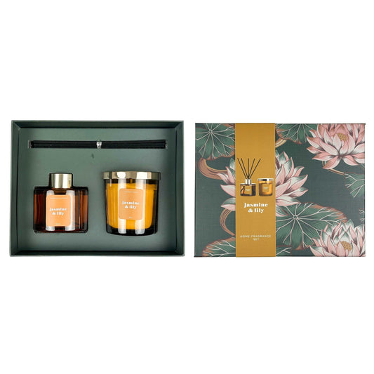 DIFFUSEUR & BOUGIE PARF. 120ML-145GR JASMIN-LYS