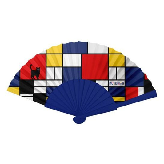 EVENTAIL CHAT MONDRIAN EN BOIS 21X37X2CM