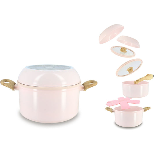 SET 8 PCS SUPER BALL EN ALU RECYCLE ROSE