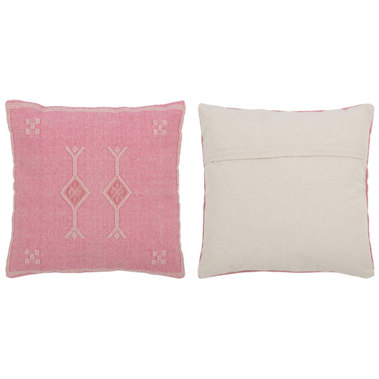 COUSSIN DIAMANTS + FLECHES COTON ROSE 45X15X45CM