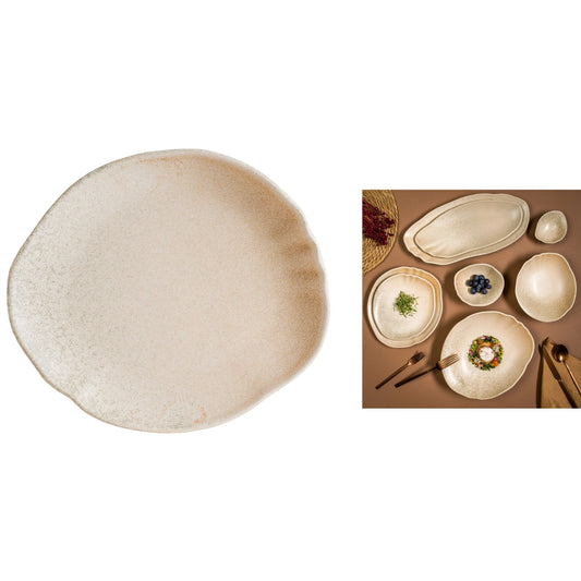 ASSIETTE OVALE SAHARA TONE 20CM BONNA