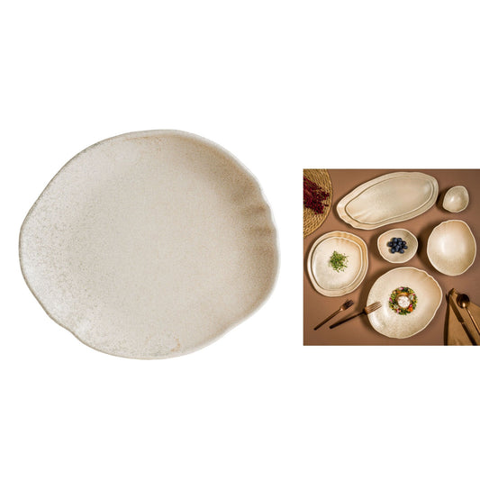 ASSIETTE OVALE SAHARA TONE 24CM BONNA