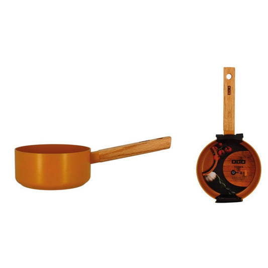 CASSEROLE ECTOR JAUNE MANCHE BOIS 20CM OGO