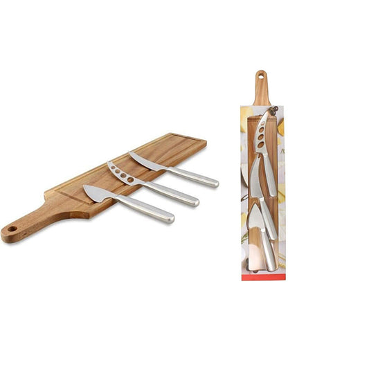 PLANCHE A DECOUPER 3 COUTEAUX A FROMAGE