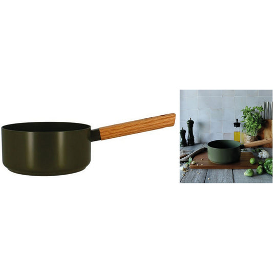 CASSEROLE ECTOR KAKI MANCHE BOIS 20CM ALU OGO