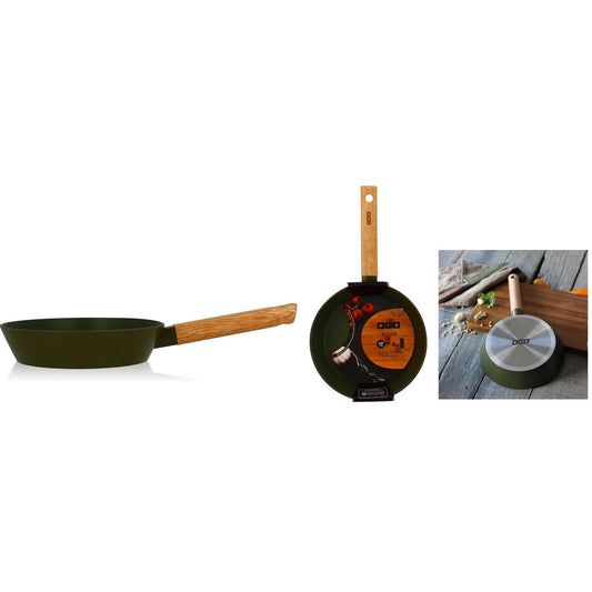 POELE ECTOR KAKI MANCHE BOIS 20CM ALU OGO