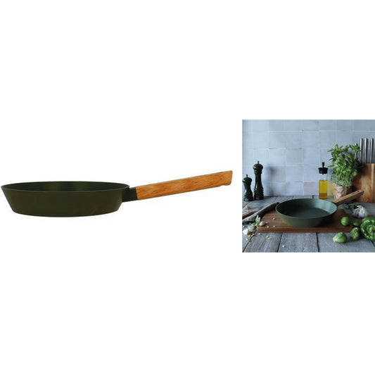 POELE ECTOR KAKI MANCHE BOIS 28CM ALU OGO