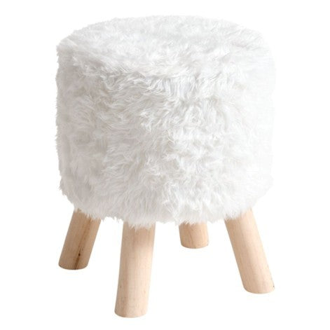 erplain_file_id:1500419 - POUF TEDDY BLANC D30X39CM