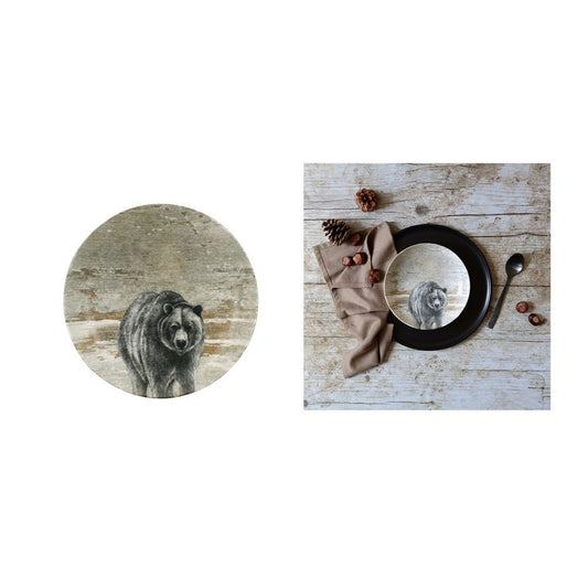 erplain_file_id:1145116 - ASSIETTE CREUSE LACHAT 21CM EN PORCELAINE