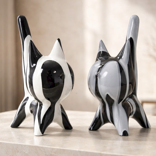 CHAT THEO ASS ZYANYA EN POLYRESINE 32CM