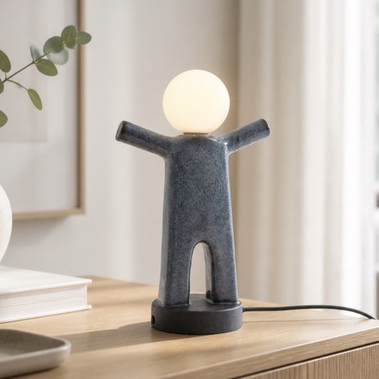 LAMPE PERSONNAGE EN CERAMIQUE G9 23X13X36CM
