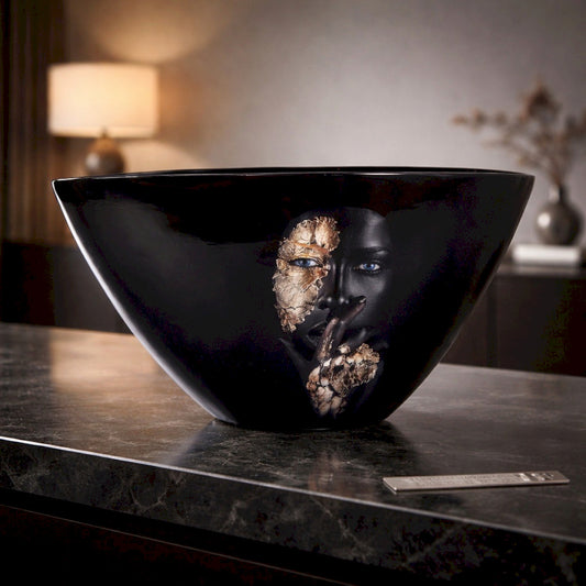 VASE OVALE SUBLIME EN ALUMINIUM 39X11X19CM