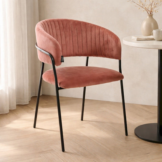FAUTEUIL ROSE NUDE JESSICA A48 - 50X46X85CM