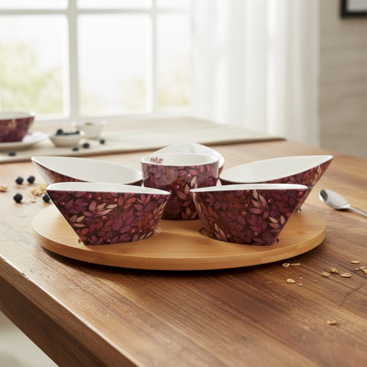 BOITE PLAT TULIPE ADRIANA PORC. 36X36X8CM