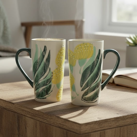 COFFRET 2 MUGS XL CALLIE GRES 9X9X15CM