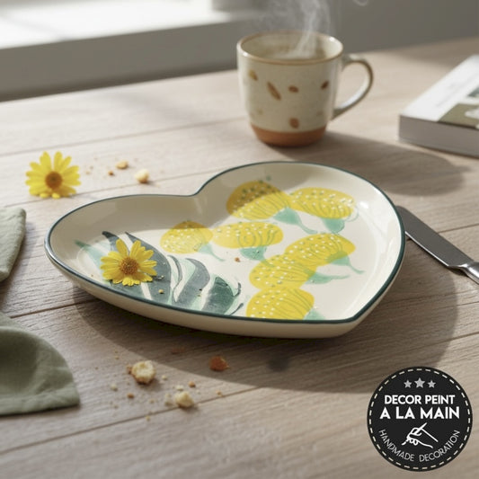 PLAT COEUR CALLIE GRES 23CM