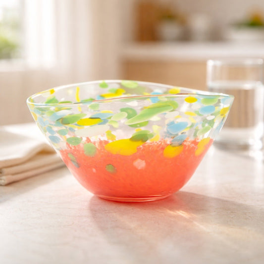 CENTRE DE TABLE CHAMARRE VERRE 26X19X14CM