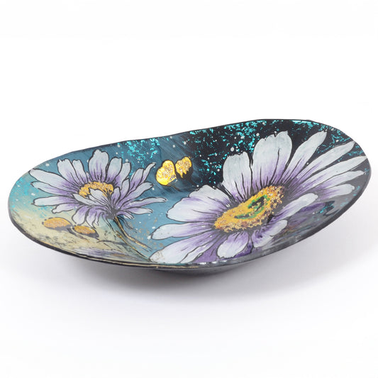 PLAT OVAL EN VERRE HANA 25CM