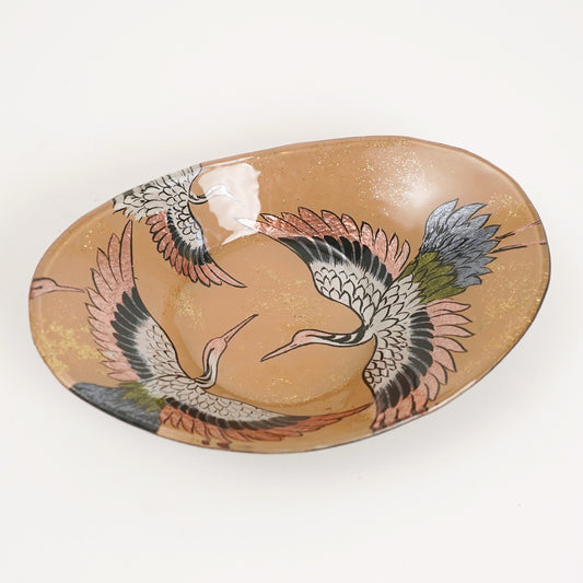 PLAT OVAL EN VERRE GASCOGNE 25CM