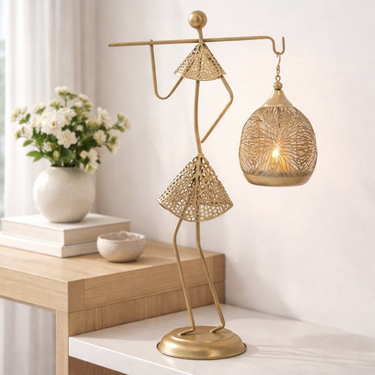 SUJET PHOTOPHORE AMINATA METAL 65CM
