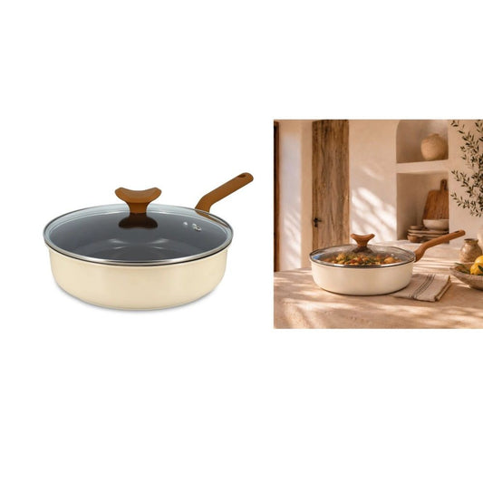 erplain_file_id:1706345 - SAUTEUSE PRATICOOK BEIGE EN ACIER CARBONE 26CM