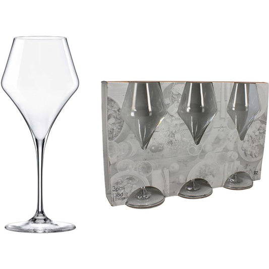 erplain_file_id:1548583 - SET DE 3 VERRES A PIED ARAM EN CRISTALLIN 38CL